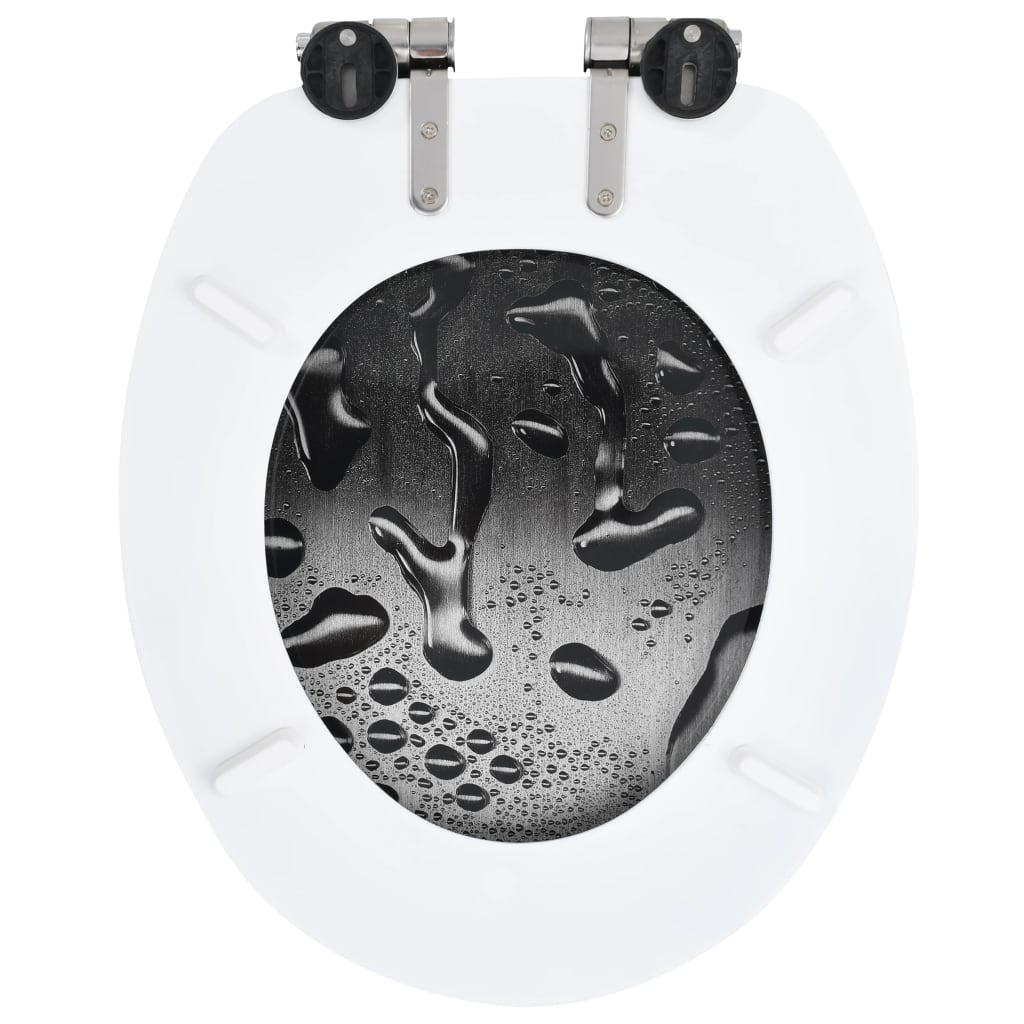 MDF Toilet Seat - Water Drop Design