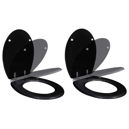 MDF Toilet Seat - Simple Design, Black