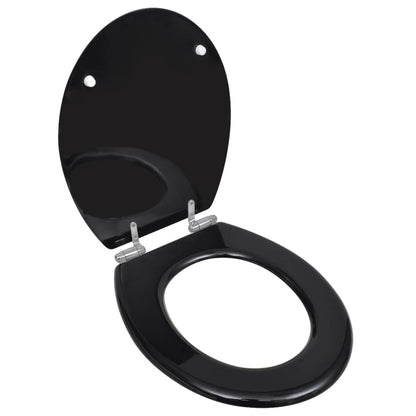 MDF Toilet Seat - Simple Design, Black