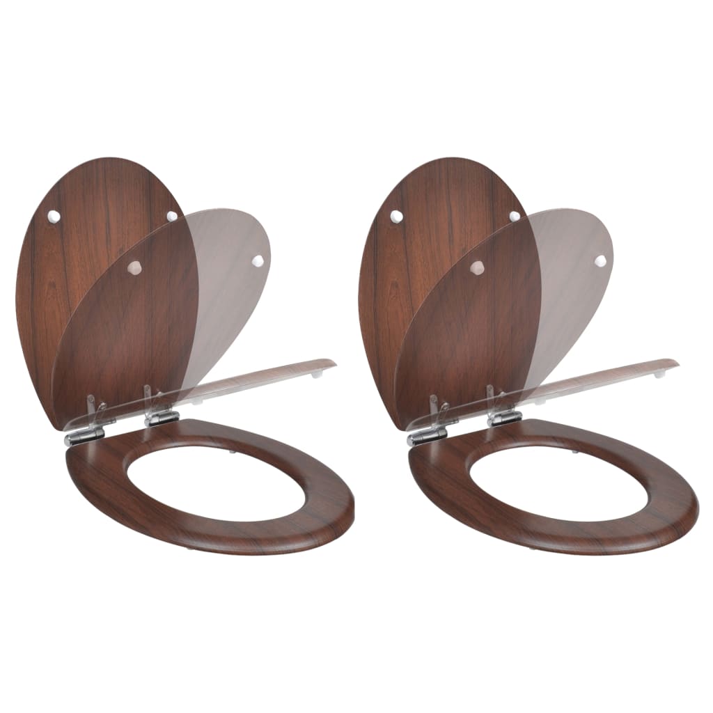 MDF Toilet Seat - Simple Design, Brown