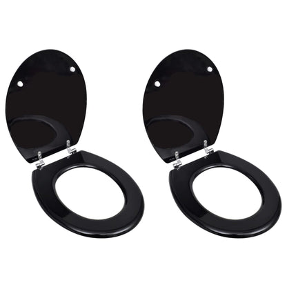 MDF Toilet Seat - Simple Design, Black