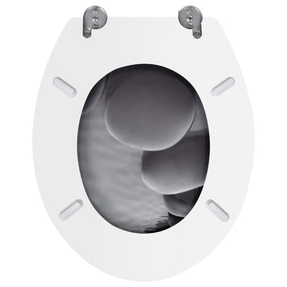 MDF Toilet Seat - Stones Design