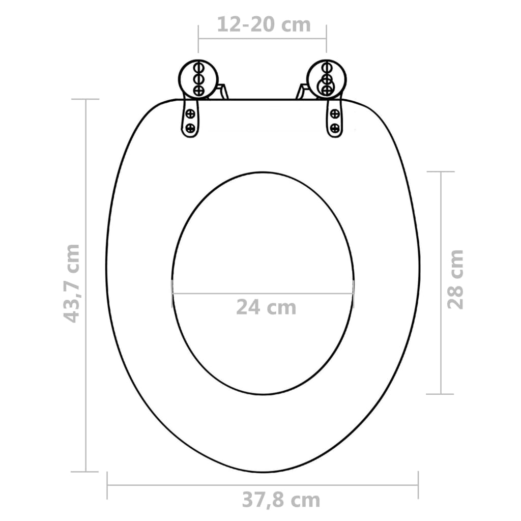 MDF Toilet Seat - Stones Design