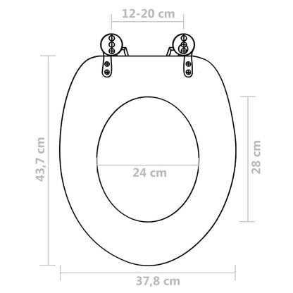 Toilet Seats with Lids 2 pcs MDF Water