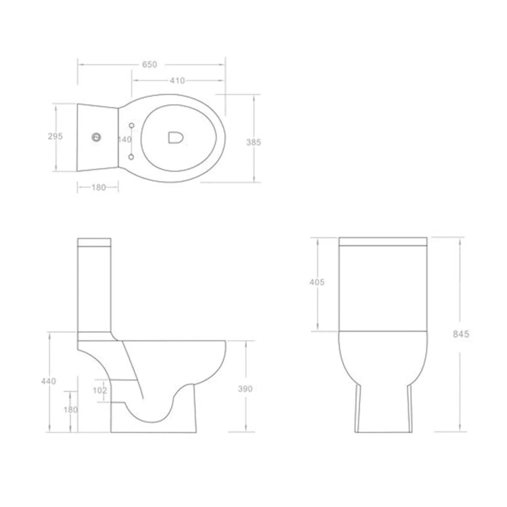 Ceramic Toilet Back Water Flow