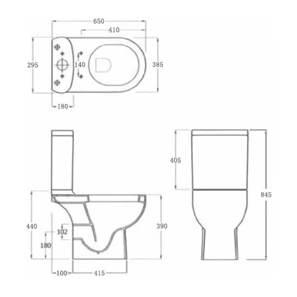 Ceramic Toilet Back Water Flow