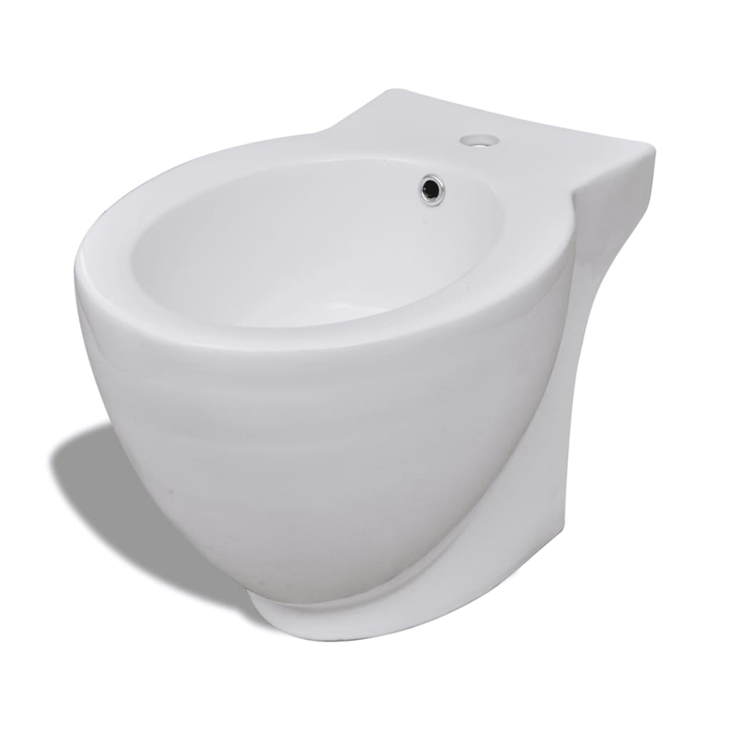 Round Bidet Stand White High-quality Ceramic - Bend