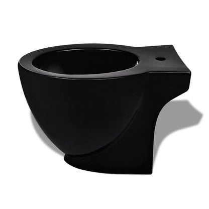 Round Bidet Stand Black High-quality Ceramic - Bend