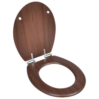 MDF Toilet Seat - Simple Design, Brown