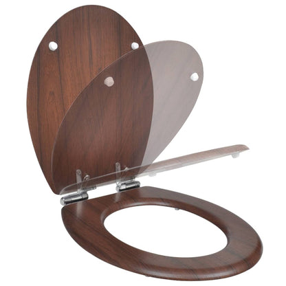 MDF Toilet Seat - Simple Design, Brown