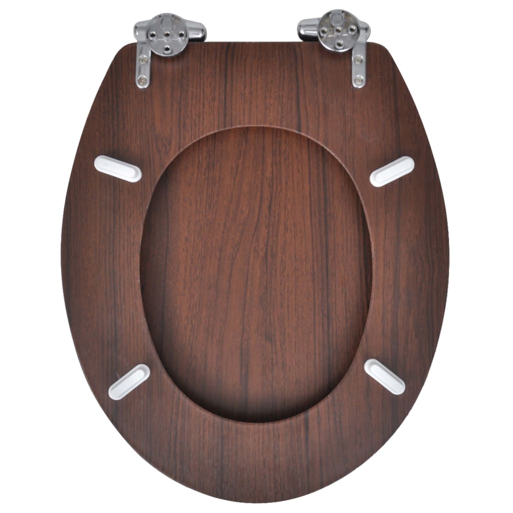 MDF Toilet Seat - Simple Design, Brown