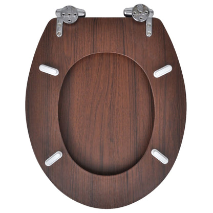 MDF Toilet Seat - Simple Design, Brown