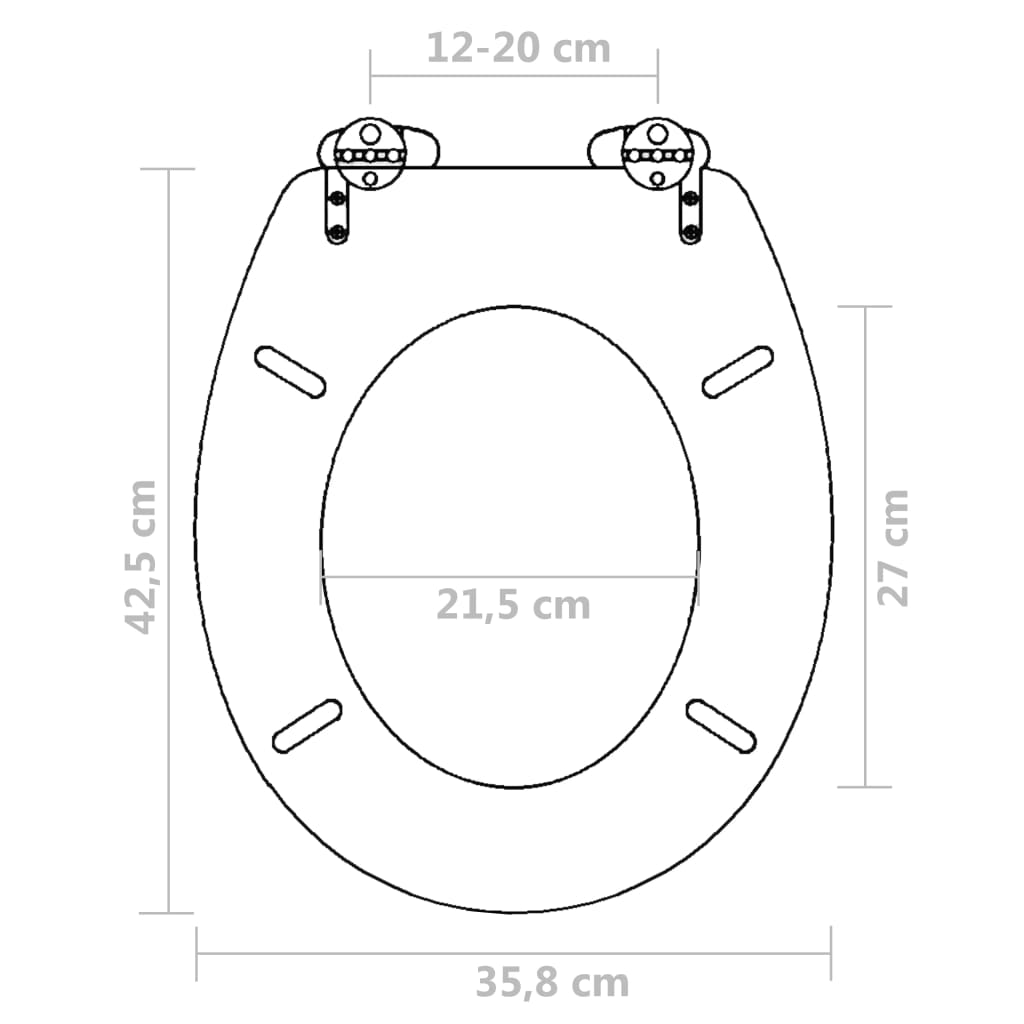 MDF Toilet Seat - Simple Design, Brown