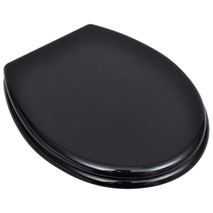 MDF Toilet Seat - Simple Design, Black