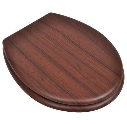 MDF Toilet Seat - Simple Design, Brown