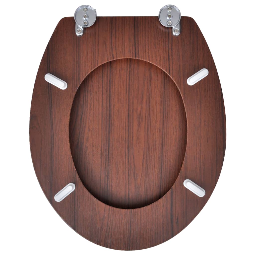 MDF Toilet Seat - Simple Design, Brown