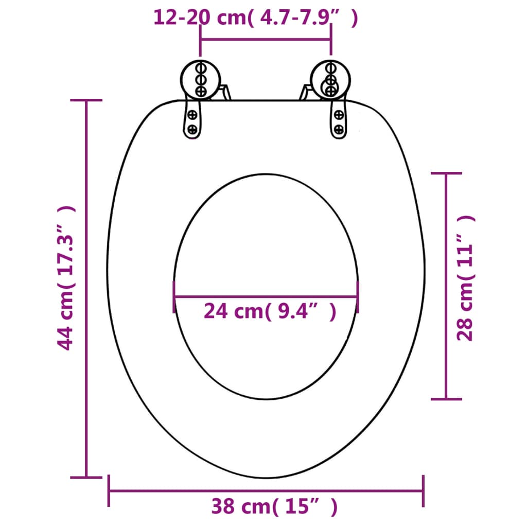 MDF Toilet Seat - Stones Design