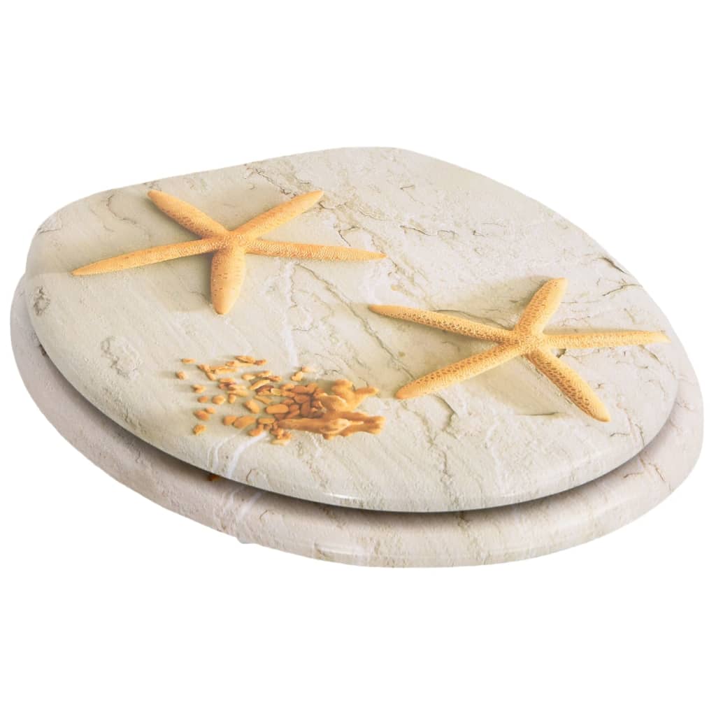 MDF Toilet Seat - Starfish Design - Bend