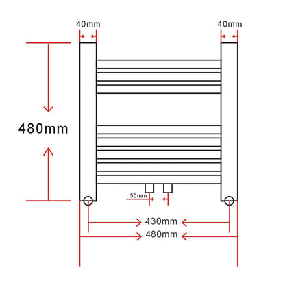 Bathroom Radiator Central Heating Towel Rail - Curved Design