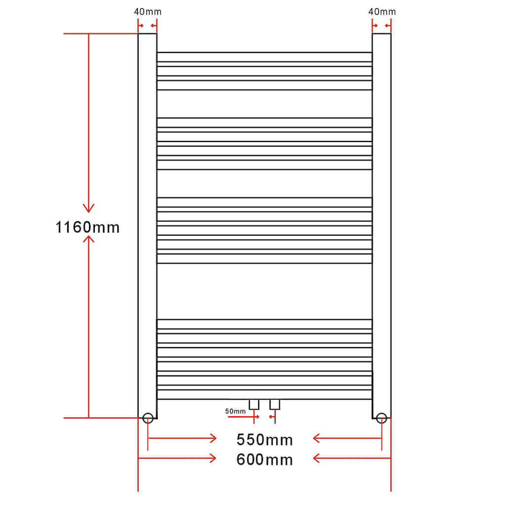 Bathroom Radiator Central Heating Towel Rail Curve