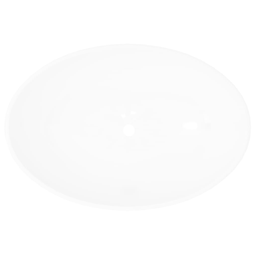 Luxury Ceramic Basin Oval-shaped Sink White 40 x 33 cm - Bend