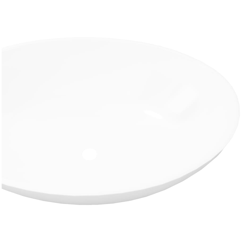 Luxury Ceramic Basin Oval-shaped Sink White 40 x 33 cm - Bend