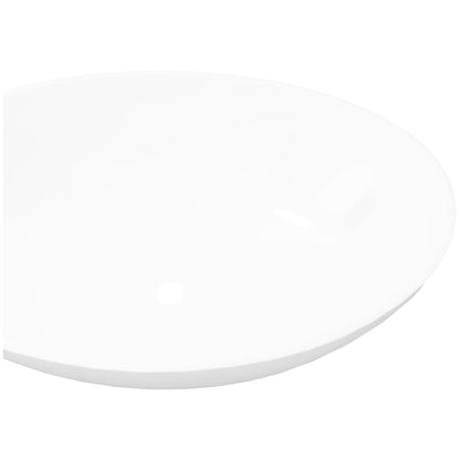 Luxury Ceramic Basin Oval-shaped Sink White 40 x 33 cm - Bend