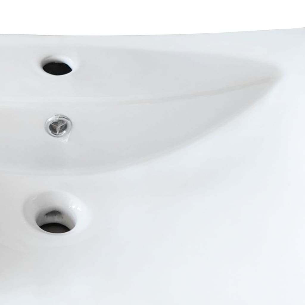 Luxury Ceramic Basin Rectangular with Overflow & Faucet Hole - Bend