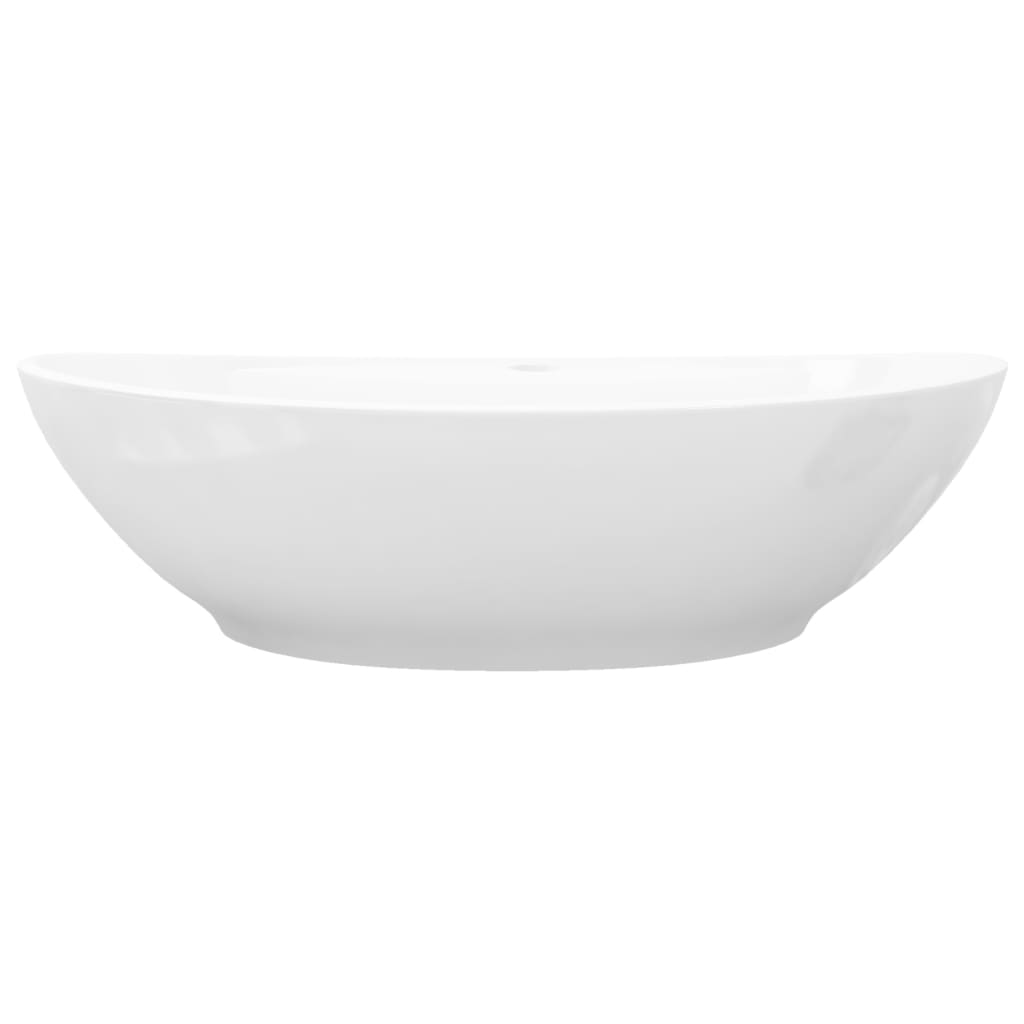 Luxury Ceramic Basin Oval with Overflow and Faucet Hole - Bend