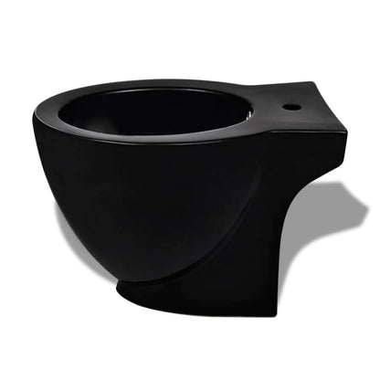 Black Ceramic Toilet & Bidet Set