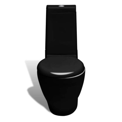 Black Ceramic Toilet & Bidet Set