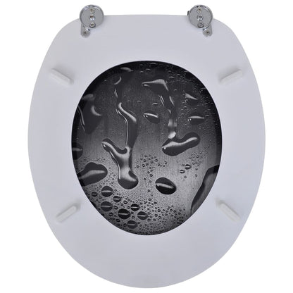 MDF Toilet Seat - Water Drop Design - Bend