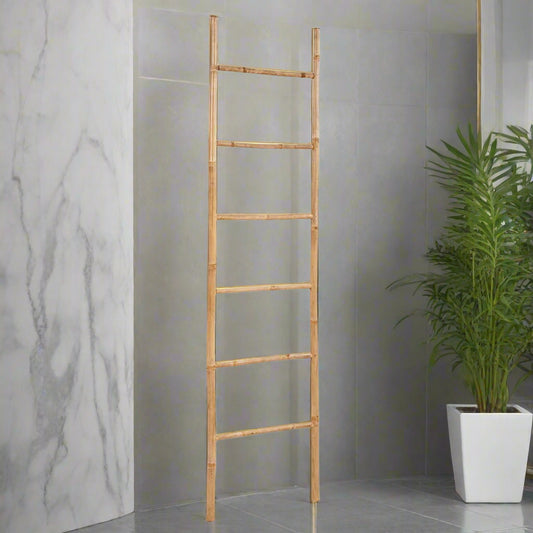 Bamboo Towel Ladder with 6 Rungs