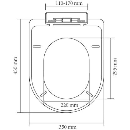 White Soft-close Toilet Seat Square