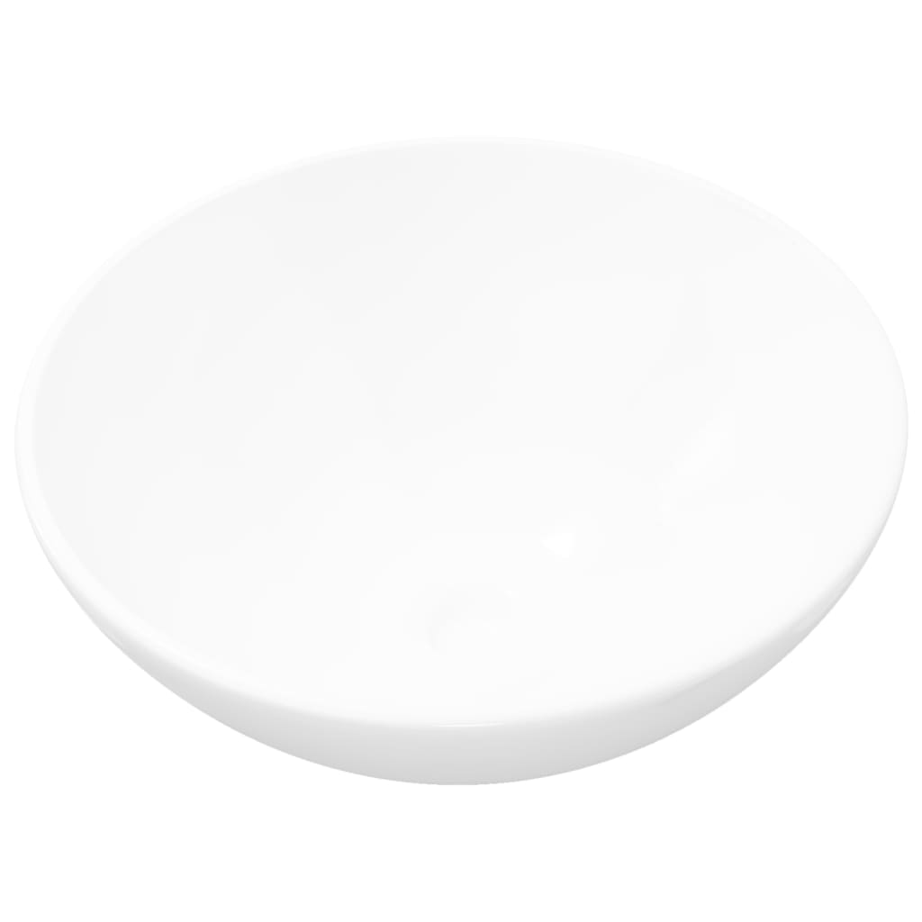 Ceramic Bathroom Sink Basin White Round - Bend