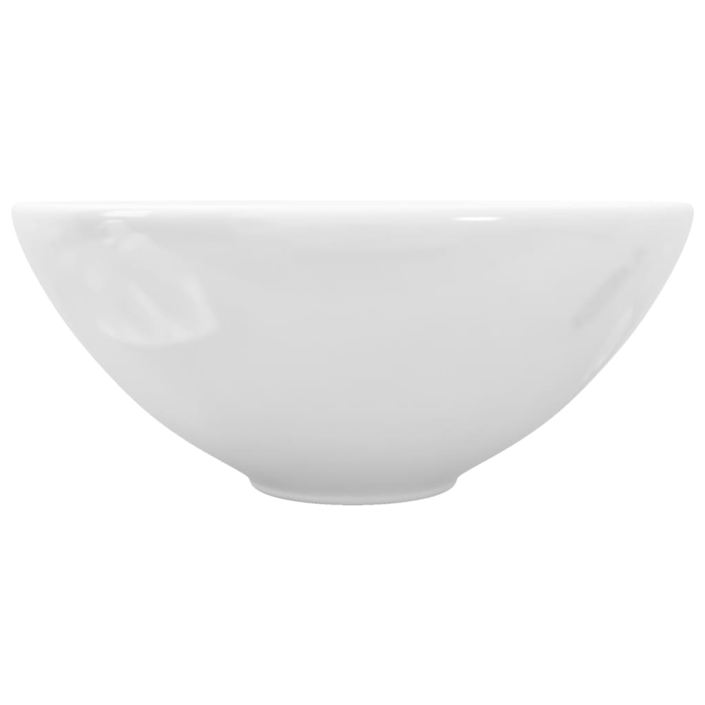 Ceramic Bathroom Sink Basin White Round - Bend