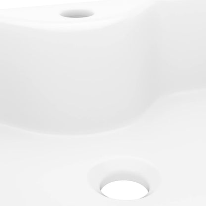 Ceramic Bathroom Sink Basin with Faucet Hole White Square - Bend