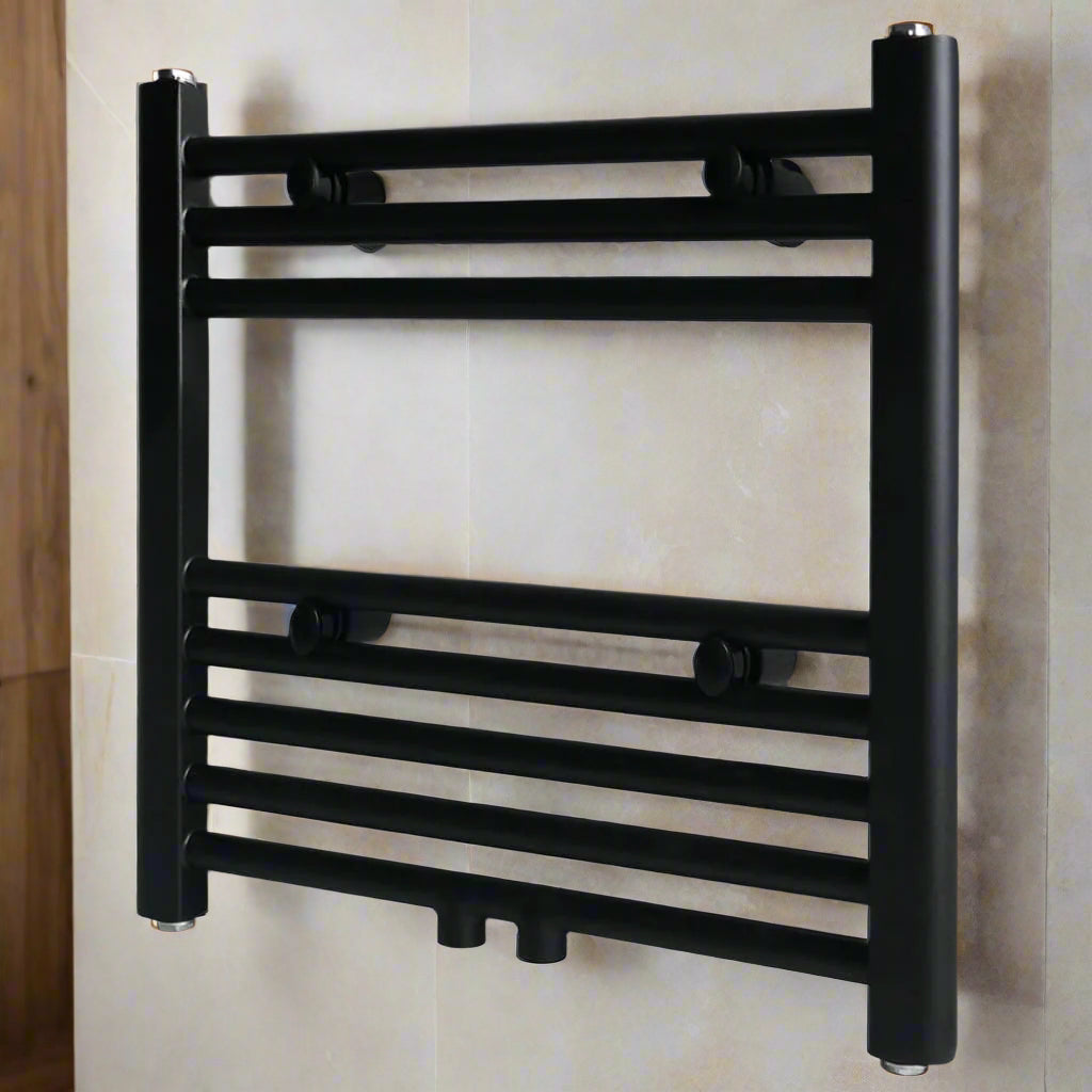 Black Bathroom Central Heating Towel Rail Radiator