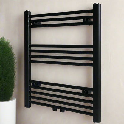 Black Straight Bathroom Heating Towel Rail Radiator