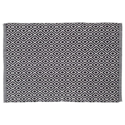 Sealskin Bath Mat Trellis Cotton 60x90 cm Black and White