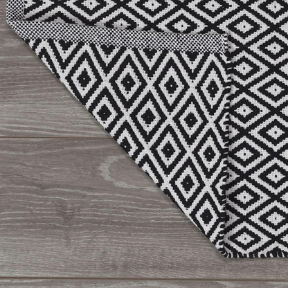 Sealskin Bath Mat Trellis Cotton 60x90 cm Black and White