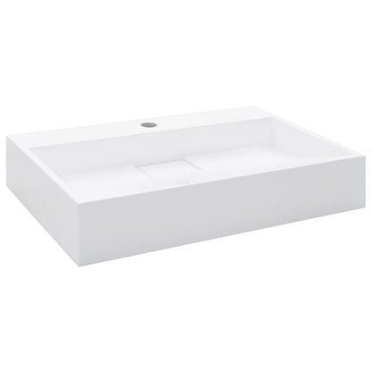 Wash Basin 60x38x11 cm Mineral Cast/Marble Cast White - Bend