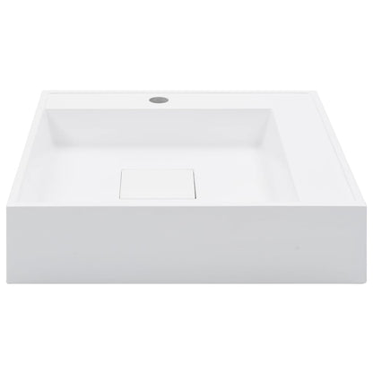 Wash Basin 50x50x12.3 cm Mineral Cast/Marble Cast White - Bend