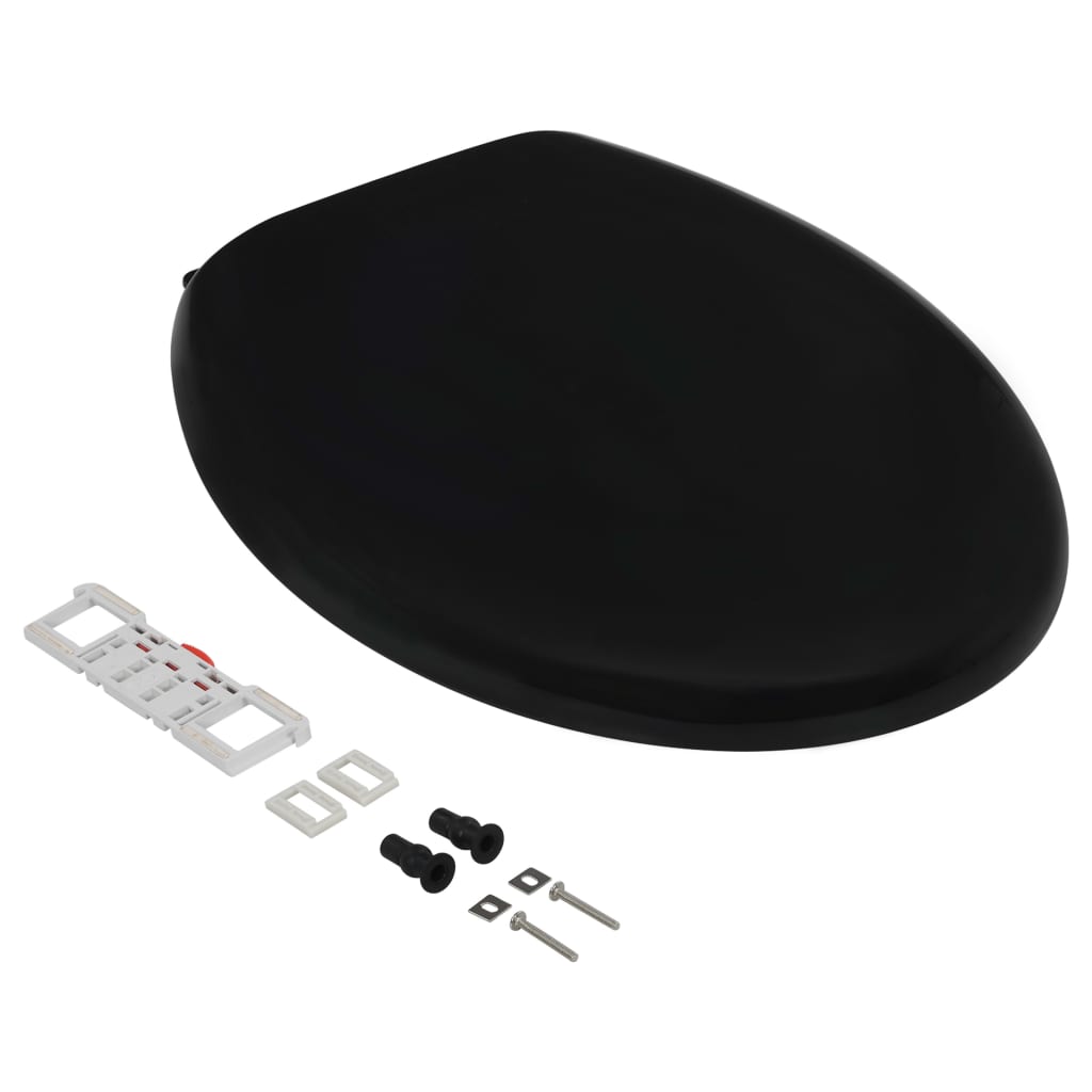 Soft-close Toilet Seat with Quick-release Design Black