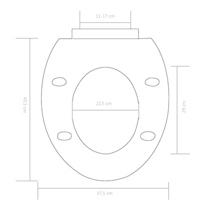 Soft-close Toilet Seat with Quick-release Design Black