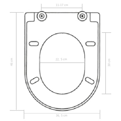 Soft-close Toilet Seat with Quick-release Design Black