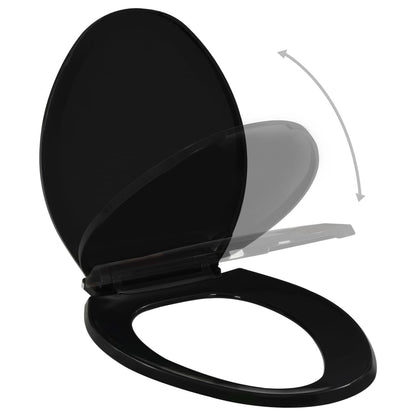 Soft-close Toilet Seat with Quick-release Design Black