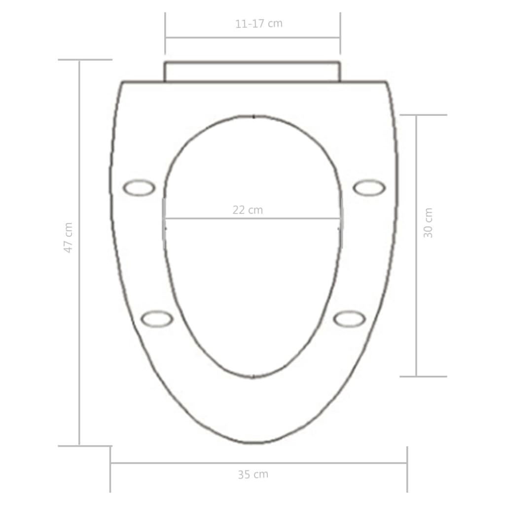 Soft-close Toilet Seat with Quick-release Design Black