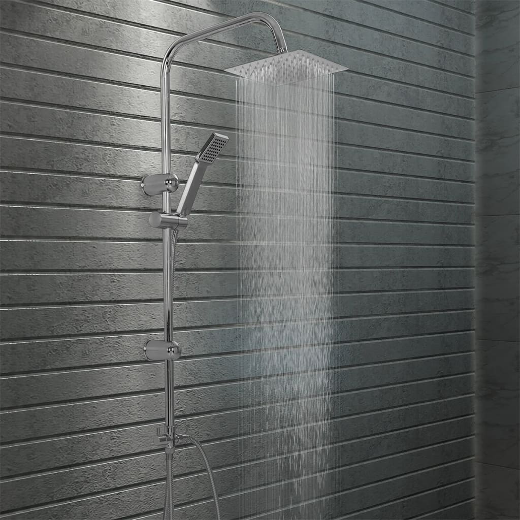 Dual Head Shower Set with Hand Shower Stainless Steel - Bend