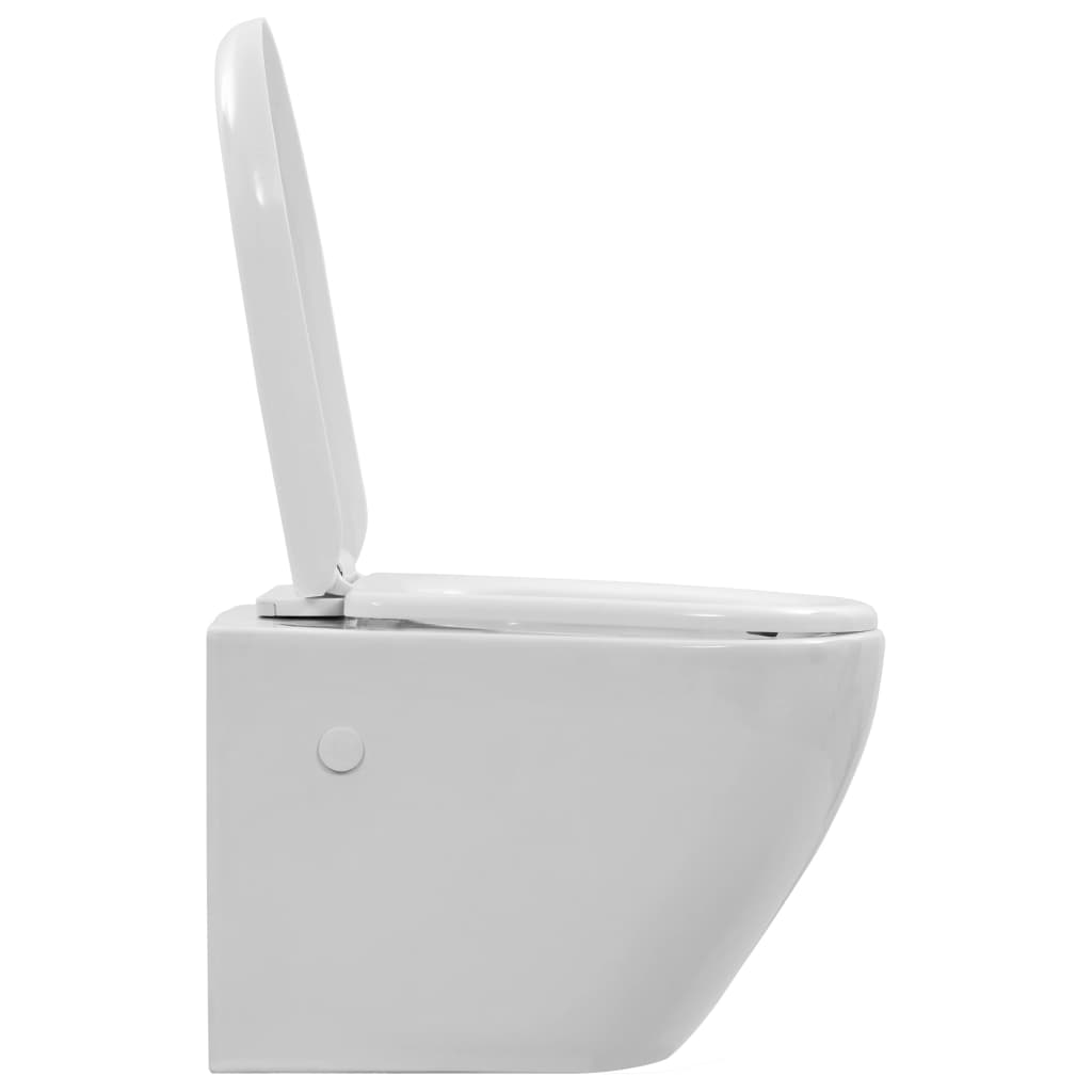 Wall Hung Rimless Toilet Ceramic White